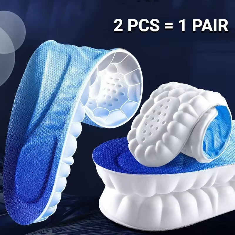 4D Massage Shoes Insoles Super Soft Latex Sports Insole for Feet Running Basket Shoe Sole Arch Support Orthopedic Inserts Unisex