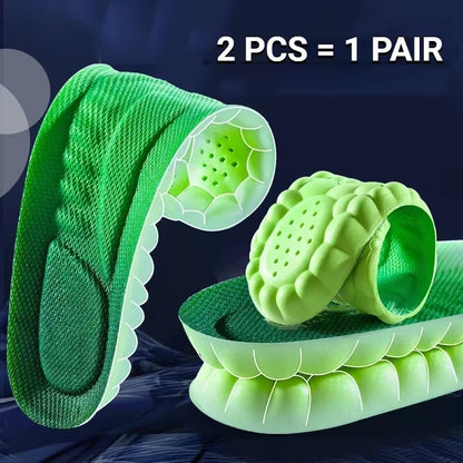 4D Massage Shoes Insoles Super Soft Latex Sports Insole for Feet Running Basket Shoe Sole Arch Support Orthopedic Inserts Unisex