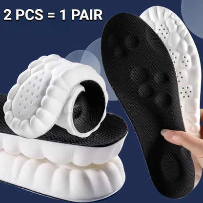 4D Massage Shoes Insoles Super Soft Latex Sports Insole for Feet Running Basket Shoe Sole Arch Support Orthopedic Inserts Unisex