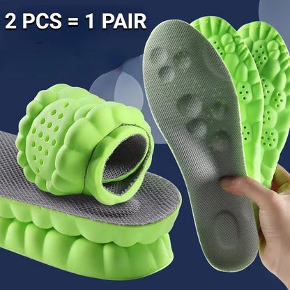 4D Massage Shoes Insoles Super Soft Latex Sports Insole for Feet Running Basket Shoe Sole Arch Support Orthopedic Inserts Unisex